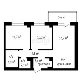 Квартира 57,6 м², 3-комнатная - изображение 1