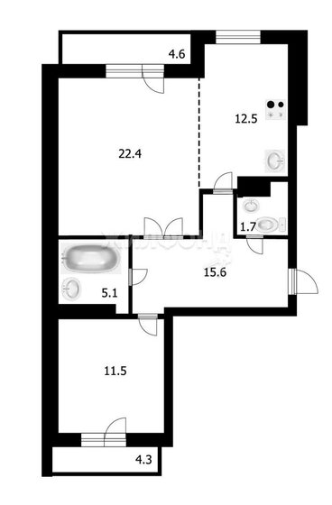 69,7 м², 2-комнатная квартира 7 390 000 ₽ - изображение 19