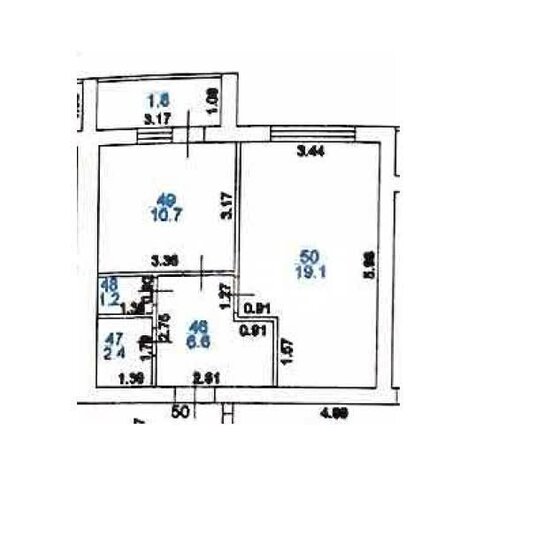 45 м², 1-комнатная квартира 2 990 000 ₽ - изображение 1