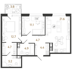 71 м², 2-комнатная квартира 23 588 492 ₽ - изображение 14