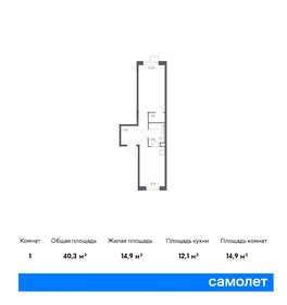 Квартира 40,3 м², 1-комнатная - изображение 1