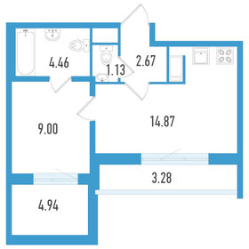 Квартира 34,6 м², 1-комнатная - изображение 1