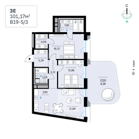 105 м², 3-комнатная квартира 59 900 000 ₽ - изображение 126