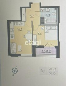 38,5 м², 1-комнатная квартира 10 950 000 ₽ - изображение 83