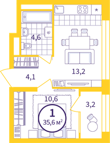34 м², 1-комнатная квартира 4 770 000 ₽ - изображение 27