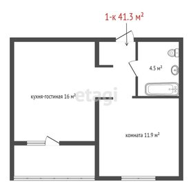 Квартира 41,3 м², 1-комнатная - изображение 1