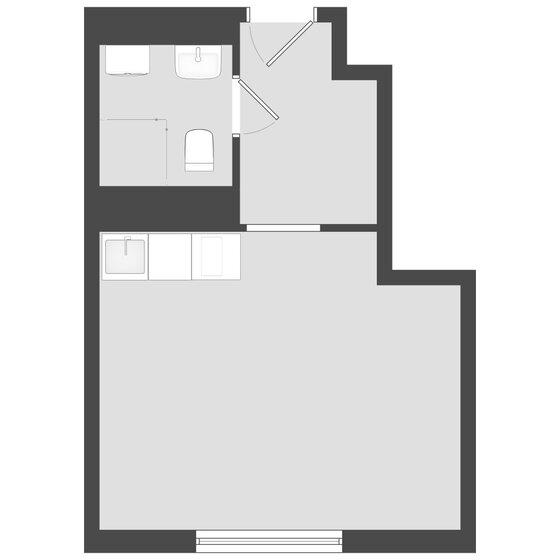 23,3 м², апартаменты-студия 5 835 024 ₽ - изображение 1