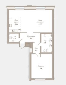 90 м², 1-комнатная квартира 119 125 000 ₽ - изображение 51