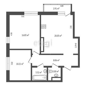 Квартира 59,9 м², 2-комнатная - изображение 2