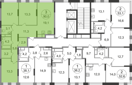 75,6 м², 3-комнатная квартира 17 200 000 ₽ - изображение 102