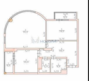 85 м², 3-комнатная квартира 12 700 000 ₽ - изображение 74