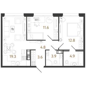 58,5 м², 2-комнатная квартира 19 822 514 ₽ - изображение 28