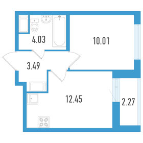 Квартира 31,1 м², 1-комнатная - изображение 1