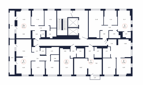 66,7 м², 2-комнатная квартира 6 976 280 ₽ - изображение 3