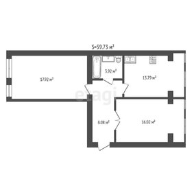 Квартира 59,7 м², 2-комнатная - изображение 1