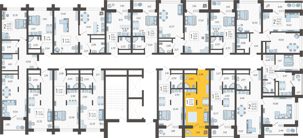 34 м², квартира-студия 8 500 000 ₽ - изображение 104