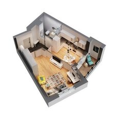 Квартира 41,6 м², 1-комнатная - изображение 3