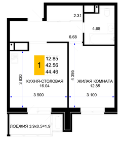 37,9 м², 1-комнатная квартира 6 636 291 ₽ - изображение 16