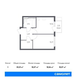 Квартира 33,3 м², 1-комнатная - изображение 1