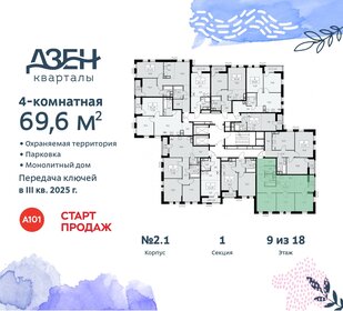 69,4 м², 4-комнатная квартира 16 730 095 ₽ - изображение 35