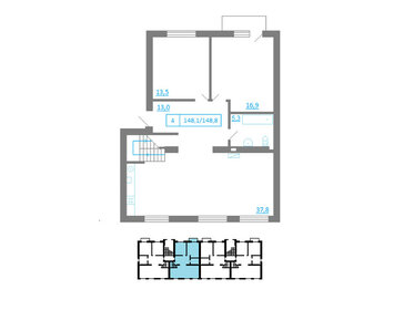 Квартира 147,7 м², 4-комнатная - изображение 1