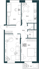 Квартира 81 м², 3-комнатная - изображение 1