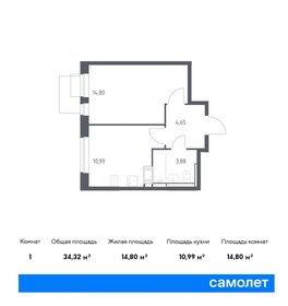 34 м², квартира-студия 4 950 000 ₽ - изображение 47