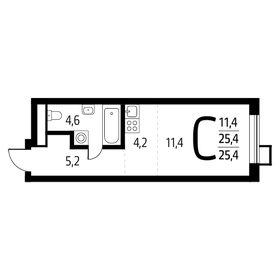 25,4 м², квартира-студия 7 498 080 ₽ - изображение 44