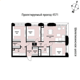 76 м², 3-комнатная квартира 33 000 000 ₽ - изображение 73