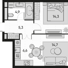 Квартира 45,8 м², 2-комнатная - изображение 2