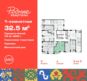 32,5 м², 1-комнатная квартира 7 471 068 ₽ - изображение 7