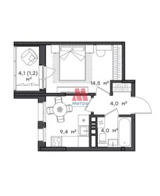 Квартира 31,9 м², 1-комнатная - изображение 2