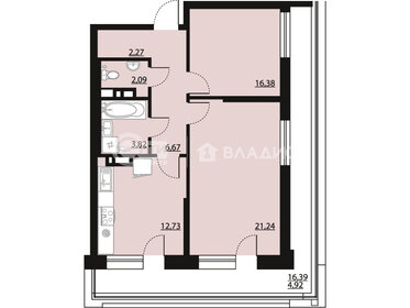 70,1 м², 2-комнатная квартира 9 939 446 ₽ - изображение 51