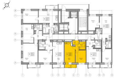 34,7 м², 1-комнатная квартира 6 526 772 ₽ - изображение 24