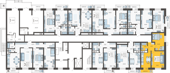 50 м², 2-комнатная квартира 3 300 000 ₽ - изображение 91