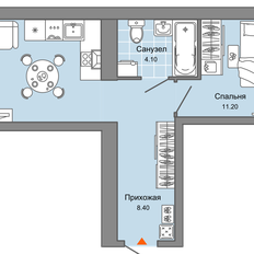 Квартира 45 м², 1-комнатная - изображение 2