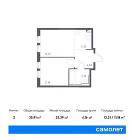 40,4 м², 1-комнатная квартира 7 500 000 ₽ - изображение 31