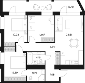 91,2 м², 4-комнатная квартира 33 587 168 ₽ - изображение 7