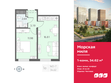 34,6 м², 1-комнатная квартира 8 925 036 ₽ - изображение 28