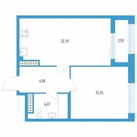 Квартира 50,9 м², 1-комнатная - изображение 1