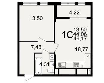 45 м², 1-комнатная квартира 5 150 000 ₽ - изображение 36