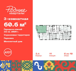 Квартира 60,6 м², 3-комнатная - изображение 2