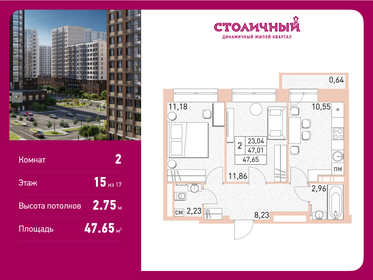 47,7 м², 2-комнатная квартира 8 000 000 ₽ - изображение 80