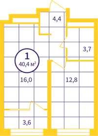 36 м², 1-комнатная квартира 3 600 000 ₽ - изображение 68