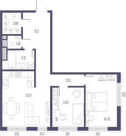 75,7 м², 2-комнатная квартира 29 840 304 ₽ - изображение 12