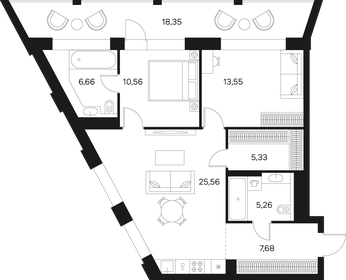 91,2 м², 4-комнатная квартира 33 587 168 ₽ - изображение 17