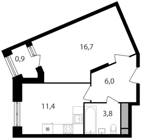 37,1 м², 1-комнатная квартира 13 689 900 ₽ - изображение 67