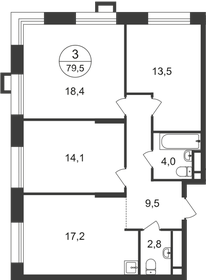 71,8 м², 3-комнатная квартира 18 500 000 ₽ - изображение 116