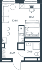 Квартира 25,5 м², студия - изображение 1