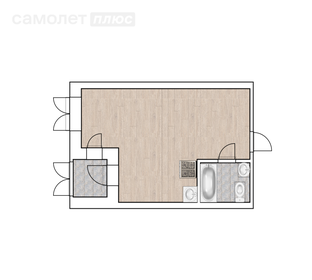 Квартира 31,6 м², студия - изображение 1